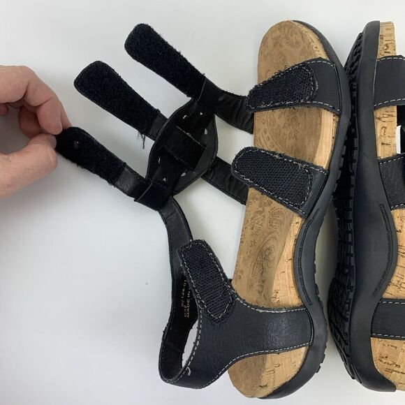 Bearpaw Ridley II Sandal Black Boho Flat Comfort Adjustable Faux Leather Women 6 - Picture 10 of 12
